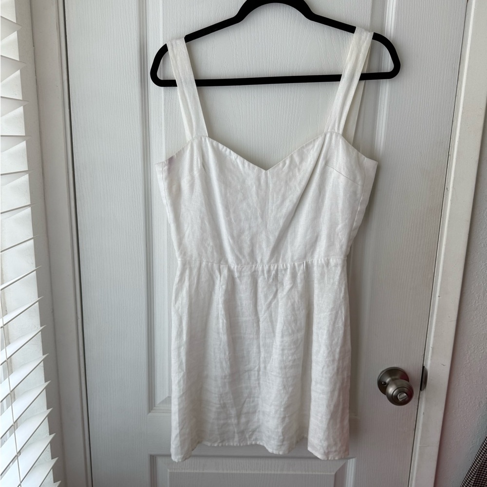 Reformation White Linen Dress
